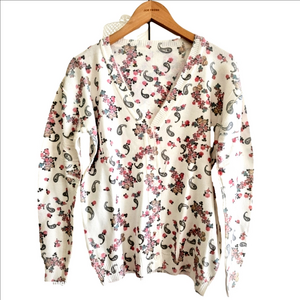 NEW PREPPY  Floral Paisley Cardigan